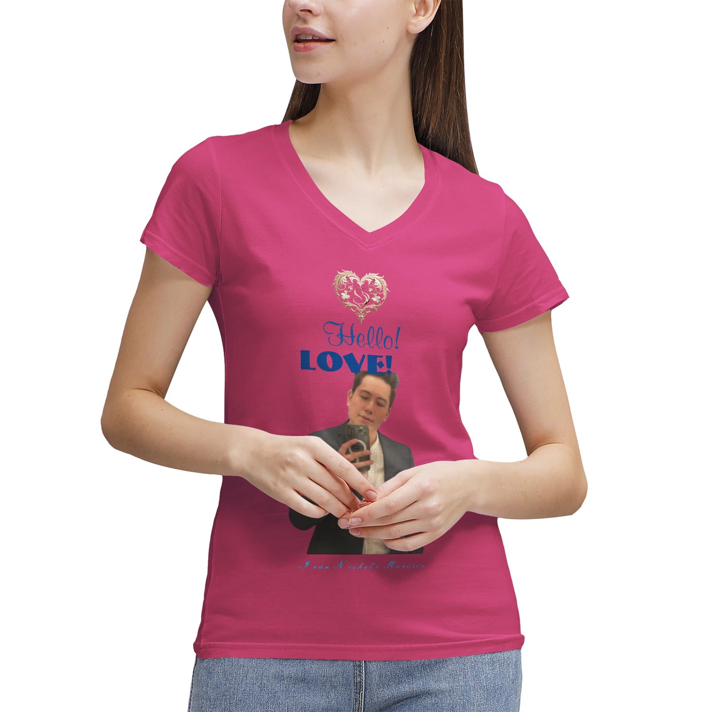 Soft & Sleek Women's V-Neck T-Shirt by Gildan - Pure Cotton Comfort, Modern Fit, Durable Construction, Collectible Colors