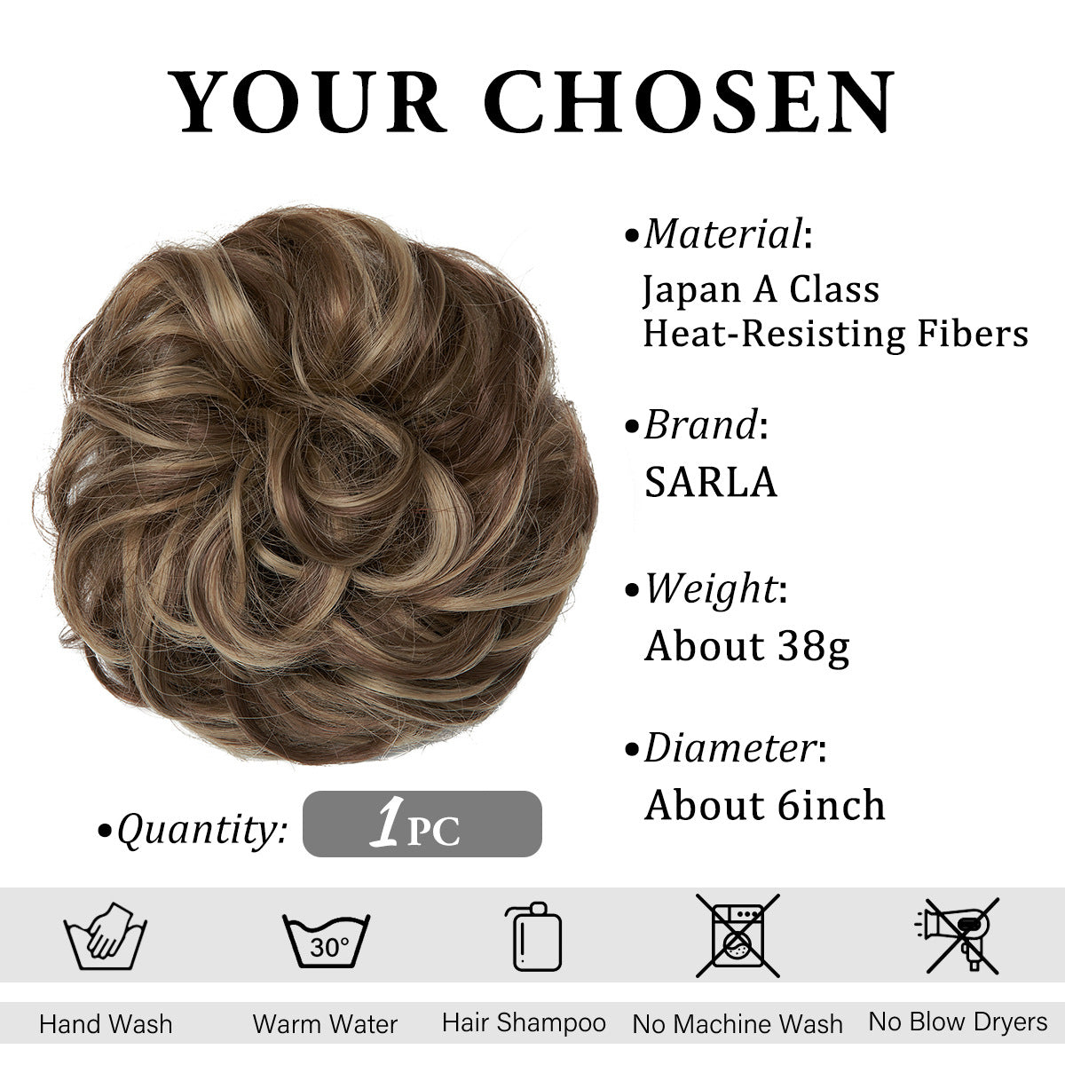 European And American Wig Hair Ring Ball Head Wig Elastic Hair Bag Bud Head Flower Hair Bag Curly Hair