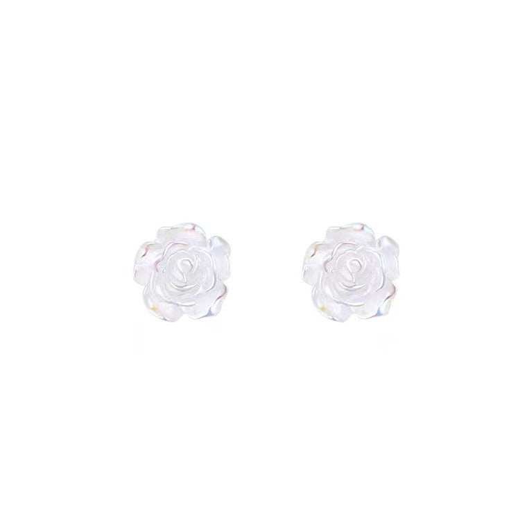 S925 Sterling Silver Flower Earrings Female 2023 New Trendy Fashion Elegant Niche Design Light Luxury Earrings Wholesale