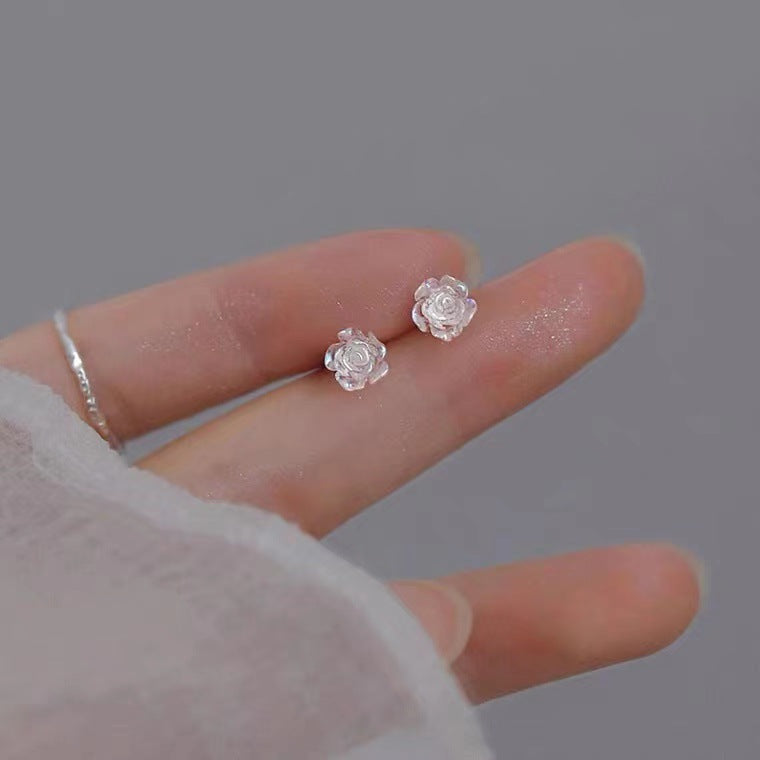 S925 Sterling Silver Flower Earrings Female 2023 New Trendy Fashion Elegant Niche Design Light Luxury Earrings Wholesale